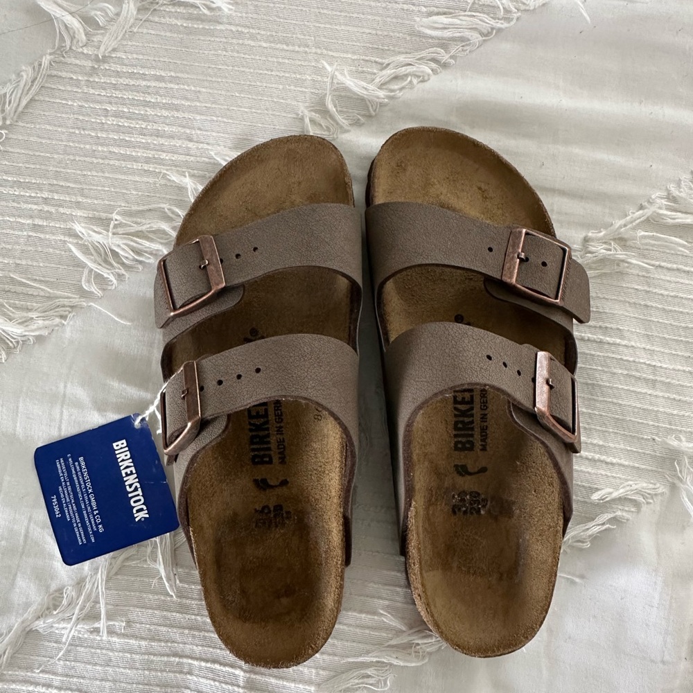 Birkenstock Taupe Double Strap Sandals
